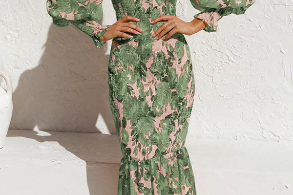 Celina Rose™  Bloemige Midi Jurk