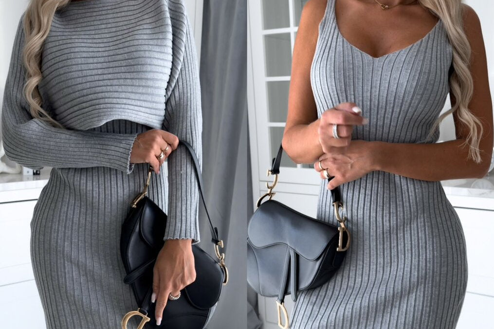 Neriah Cozy Set | De Ultieme Mouwloze Jurk Met Bijpassende Trui